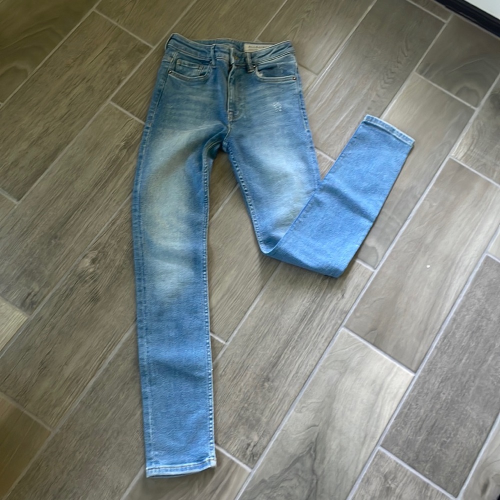 All saints distressed light washed jeans